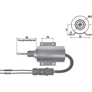 SOLENOIDE DE PARE Y ACELERACION EQUIPOS THERMOKING MOTORES ISUZU 2,2