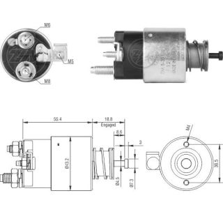 SOLENOIDE 12V PEUGEOT 206 207 208 PARTNER CITROEN C3 C4 BERLINGO