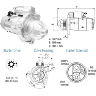 ARRANQUE 12V M100R VW CAMION 17-220/310 23-220/310 26-220/260/310 CUMM